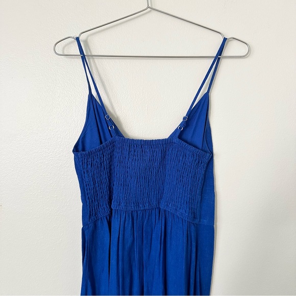 | band of gypsies • malibu linen front-tie midi dress • size small | - Picture 13 of 15